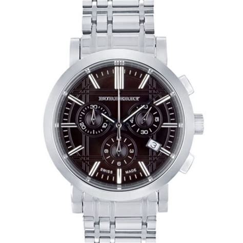 burberry chronograph mens watch bu1391|Burberry BU1391 Stainless Steel Black Dial Chronograph .